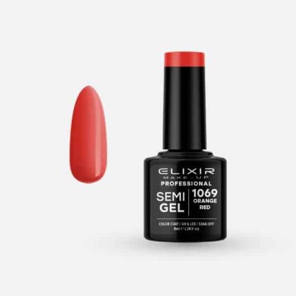 Elixir Ημιμόνιμο Βερνίκι 8ml #1069 (Orange Red)