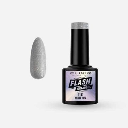 Elixir Ημιμόνιμο Βερνίκι Flash 8ml #1111 (Silver City)