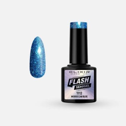 Elixir Ημιμόνιμο Βερνίκι Flash 8ml #1112 (Moroccan Blue)