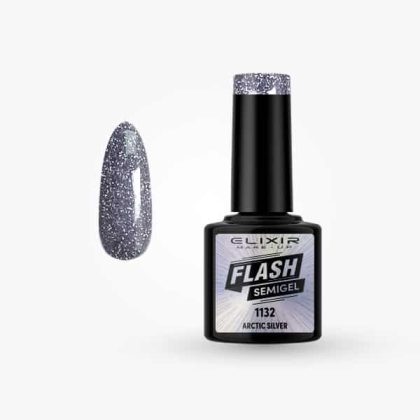 Elixir Ημιμόνιμο Βερνίκι Flash 8ml #1132 (Arctic Silver)