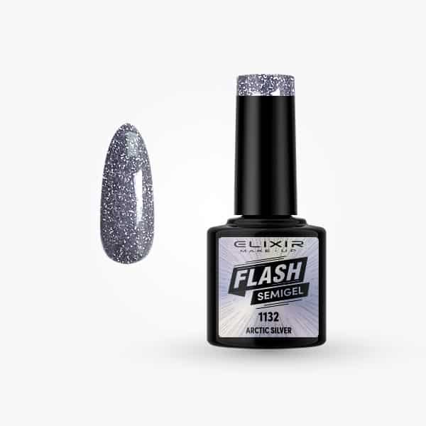 Elixir Ημιμόνιμο Βερνίκι Flash 8ml #1132 (Arctic Silver)