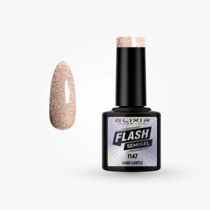 Elixir Ημιμόνιμο Βερνίκι Flash 8ml #1147 (Sand Castle)