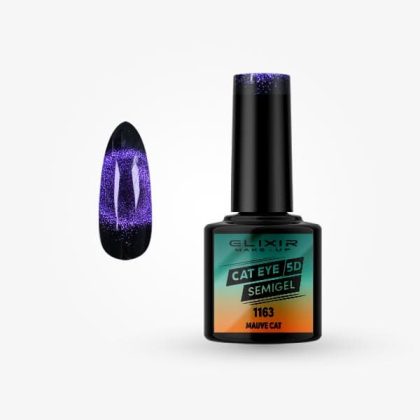 Elixir Ημιμόνιμο Βερνίκι Cat Eye 5D 8ml #1163 (Mauve Cat)