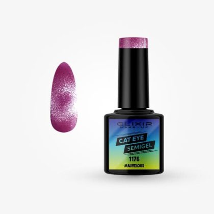 Elixir Ημιμόνιμο Βερνίκι Cat Eye 8ml #1176 (Mauvelous)