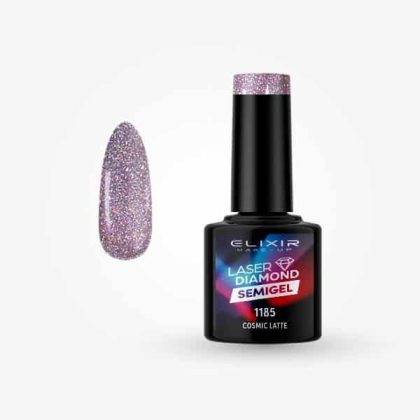 Elixir Ημιμόνιμο Βερνίκι Laser Diamond 8ml #1185 (Cosmic Latte)