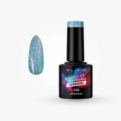 Elixir Ημιμόνιμο Βερνίκι Laser Diamond 8ml #1188 (Aquamarine)