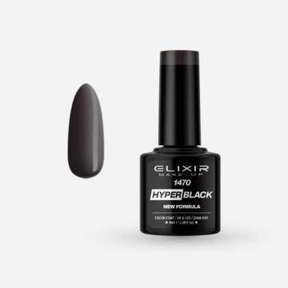 Elixir Ημιμόνιμο Βερνίκι Hyper 8ml #1470 (Hyper Black)