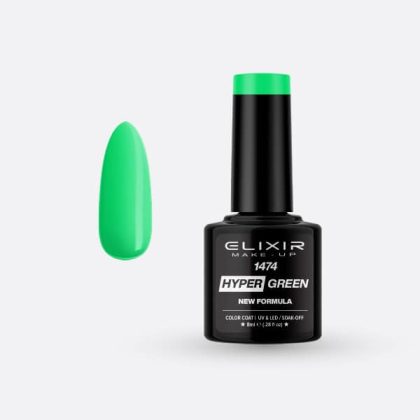 Elixir Ημιμόνιμο Βερνίκι Hyper 8ml #1474 (Hyper Green)