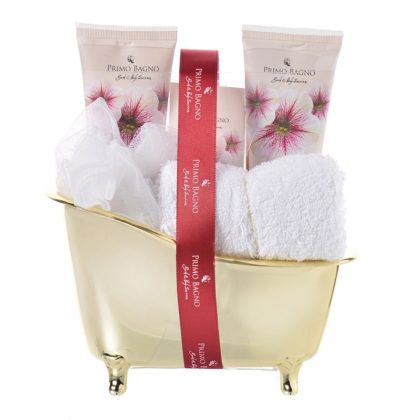 Gold Bathtub Musk Oriental (Body Lotion 150ml, Shower Gel 150ml, Bath Salts 100g, Olive Oil Soap 100g & Sponge)