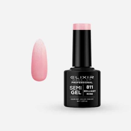 Elixir Ημιμόνιμο Βερνίκι 8ml #811 (Brilliant Rose)