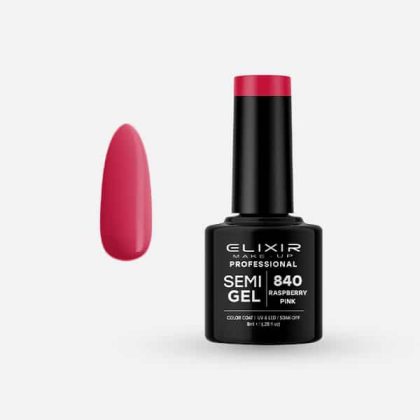 Elixir Ημιμόνιμο Βερνίκι 8ml #840 (Raspberry Pink)