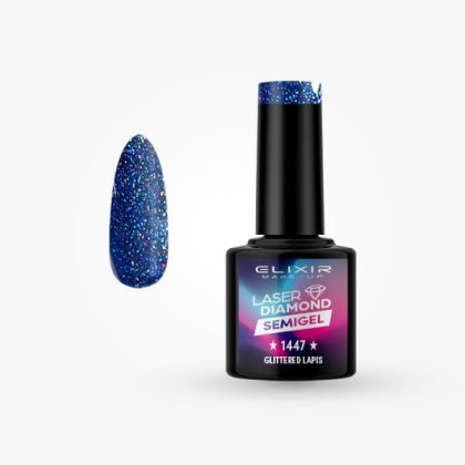 Elixir Ημιμόνιμο Βερνίκι 8ml #1447 (Glittered lapis)