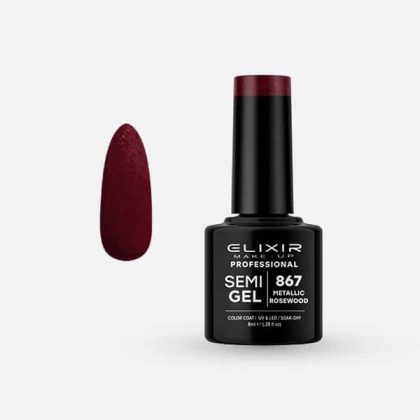 Elixir Ημιμόνιμο Βερνίκι 8ml #867 (Metallic Rosewood)