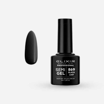 Elixir Ημιμόνιμο Βερνίκι 8ml #869 (Black Lust)
