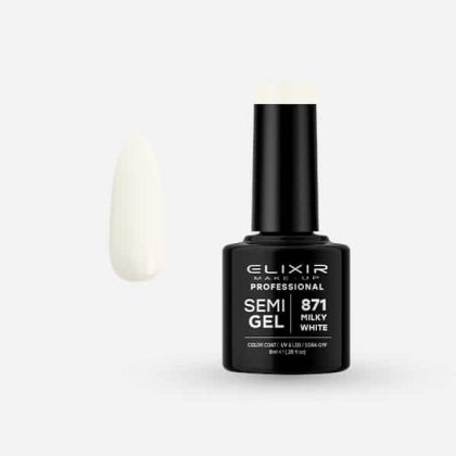 Elixir Ημιμόνιμο Βερνίκι 8ml #871 (Milky White)