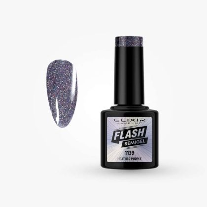 Elixir Ημιμόνιμο Βερνίκι Flash 8ml #1139 (Heather Purple)
