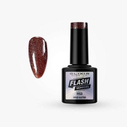 Elixir Ημιμόνιμο Βερνίκι Flash 8ml #1153 (Spice Glitter)