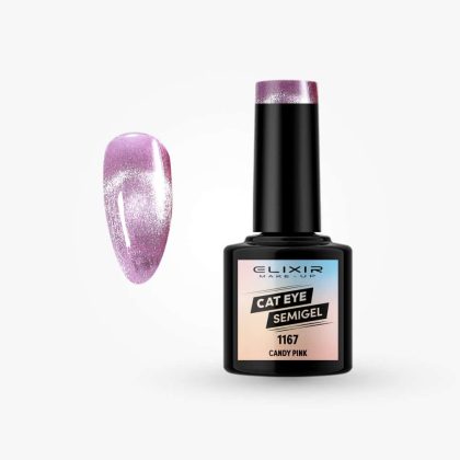 Elixir Ημιμόνιμο Βερνίκι CatEye 8ml #1167 (Candy Pink)