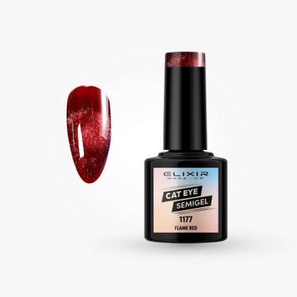 Elixir Ημιμόνιμο Βερνίκι CatEye 8ml #1177 (Flame Red)