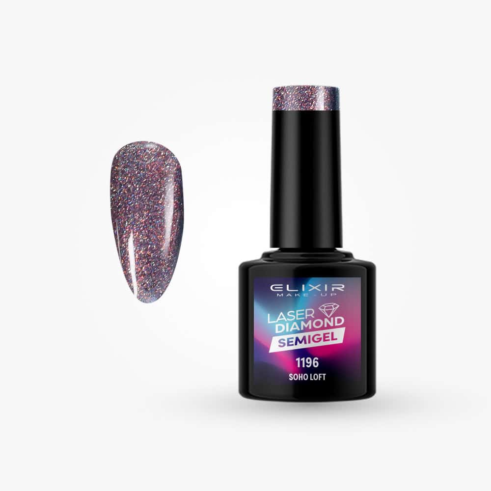 Elixir Ημιμόνιμο Βερνίκι Laser Diamond 8ml #1196 (Soho Loft)