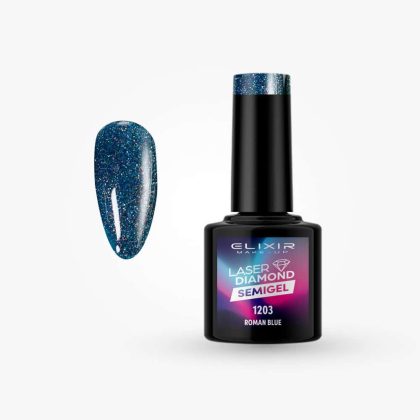 Elixir Ημιμόνιμο Βερνίκι Laser Diamond 8ml #1203 (Roman Blue)