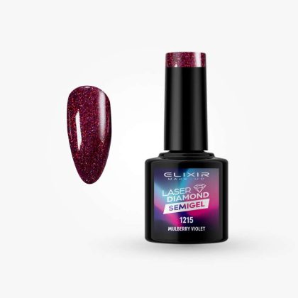 Elixir Ημιμόνιμο Βερνίκι Laser Diamond 8ml #1215 (Mulberry Violet)