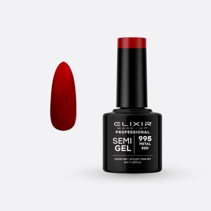 Elixir Ημιμόνιμο Βερνίκι 8ml #995 (Metal Red)