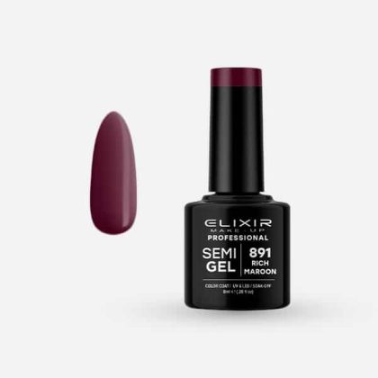 Elixir Ημιμόνιμο Βερνίκι 8ml #891 (Rich maroon)