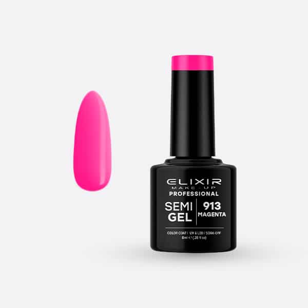 Elixir Ημιμόνιμο Βερνίκι 8ml #913 (Magenta)