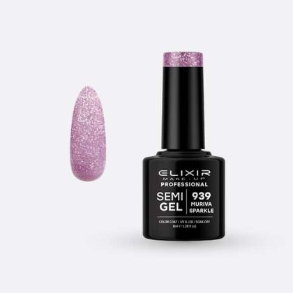 Elixir Ημιμόνιμο Βερνίκι 8ml #939 (Muriva Sparkle)
