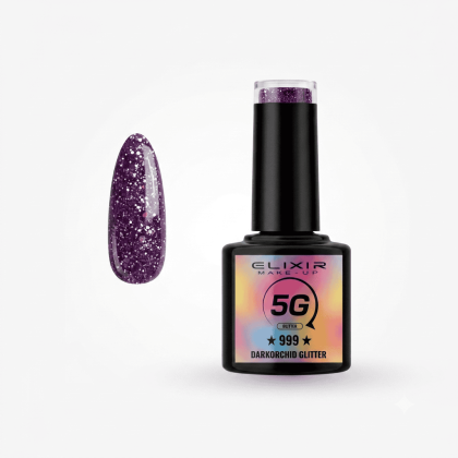 Elixir Ημιμόνιμο Βερνίκι 8ml #999 (Darkorchid Glitter)