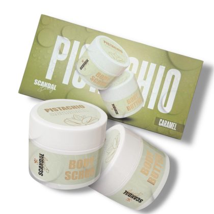 Σετ Περιποίησης Σώματος με Άρωμα “Pistachio & Caramel” – Scrub & Body Butter (2x200ml)
