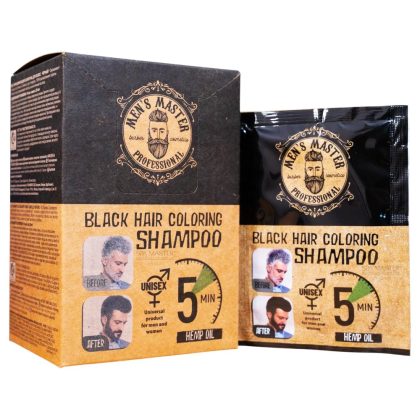 MEN'S MASTER Black Hair Coloring Shampoo 25ml – Σαμπουάν Βαφής Μαλλιών Μαύρο