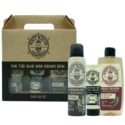 MEN'S MASTER Every Day Set (Energy) – Σετ Δώρου για Τριχόπτωση, Πρόσωπο & Καθημερινή Φρεσκάδα