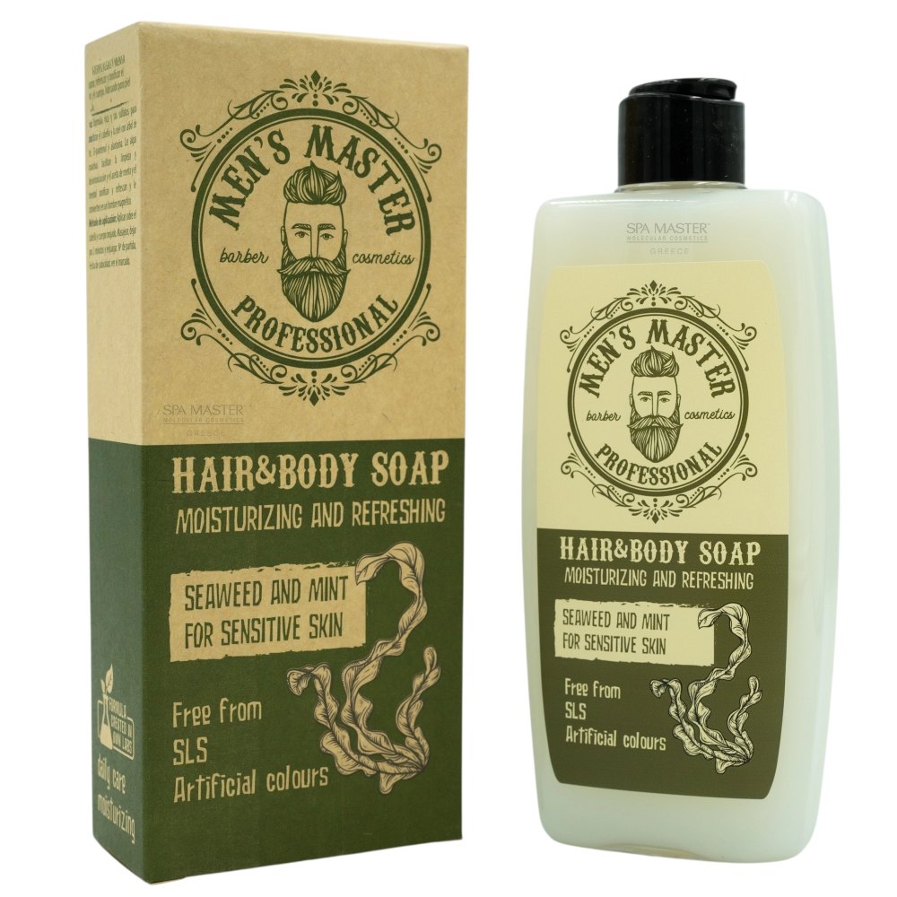 MEN'S MASTER Hair & Body Soap Seaweed and Mint 260ml – Σαπούνι 2 σε 1 για Μαλλιά & Σώμα