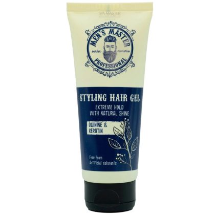 MEN'S MASTER Styling Hair Gel Quinine & Keratin 100ml – Για Απόλυτο Κράτημα, Ενδυνάμωση & Φυσική Λάμψη