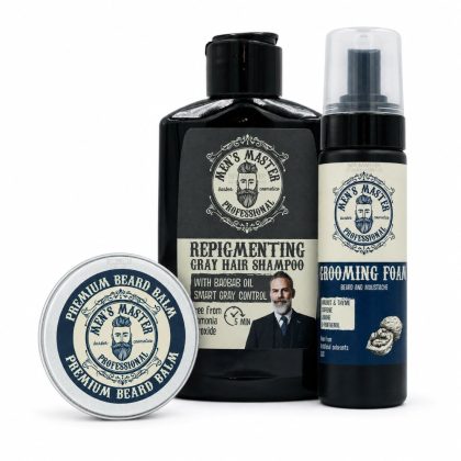 MEN'S MASTER Gray Control & Beard Care Σετ Σταδιακού Επαναχρωματισμού Μαλλιών & Περιποίησης Γενειάδας