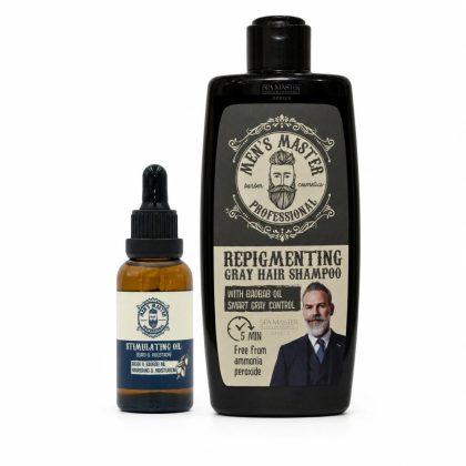 MEN'S MASTER Smart Gray & Beard Growth Duo Σετ Επαναχρωματισμού και Περιποίησης για Μαλλιά και Γένια