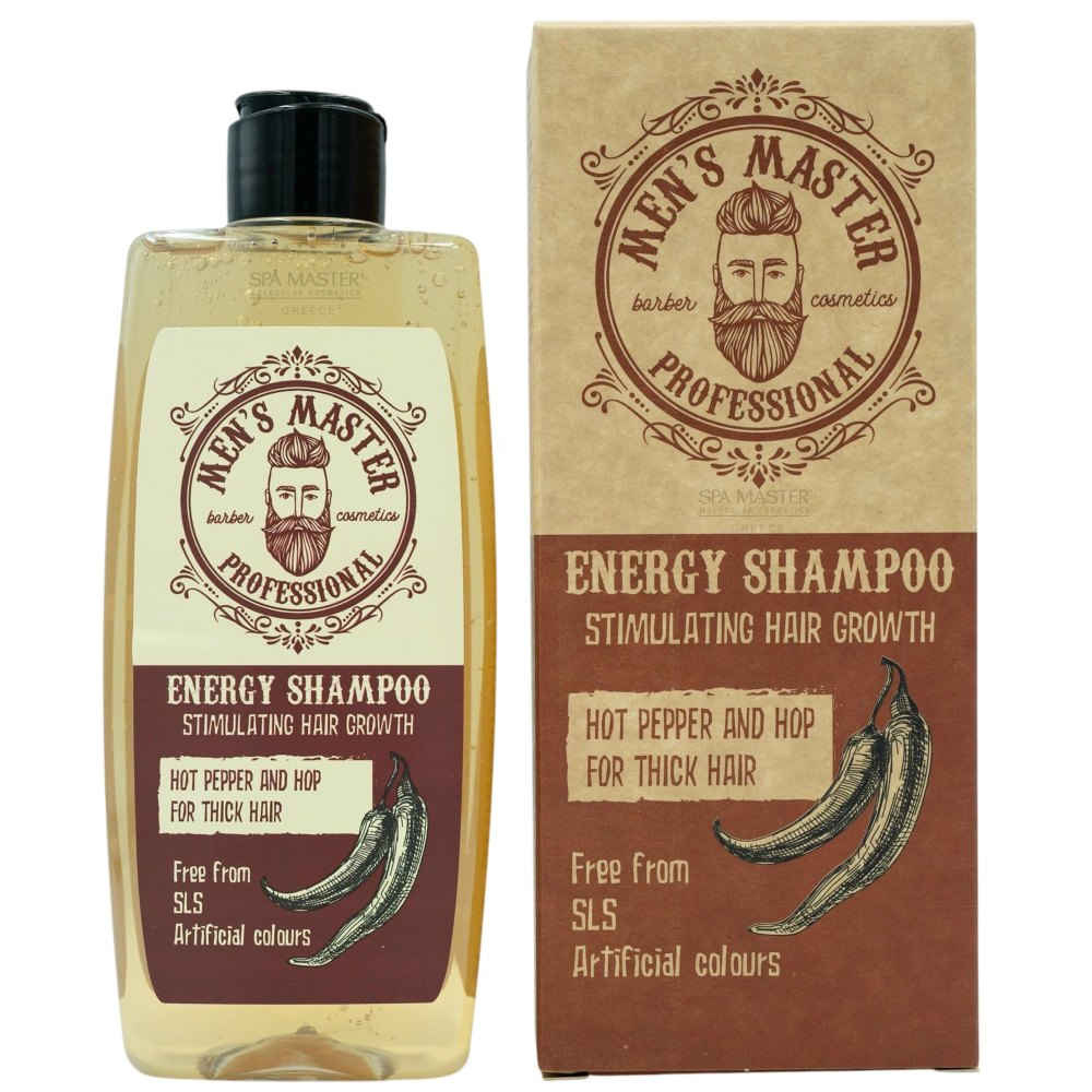 MEN'S MASTER Energy Shampoo 260ml – Τονωτικό Σαμπουάν κατά της Τριχόπτωσης & της Αραίωσης