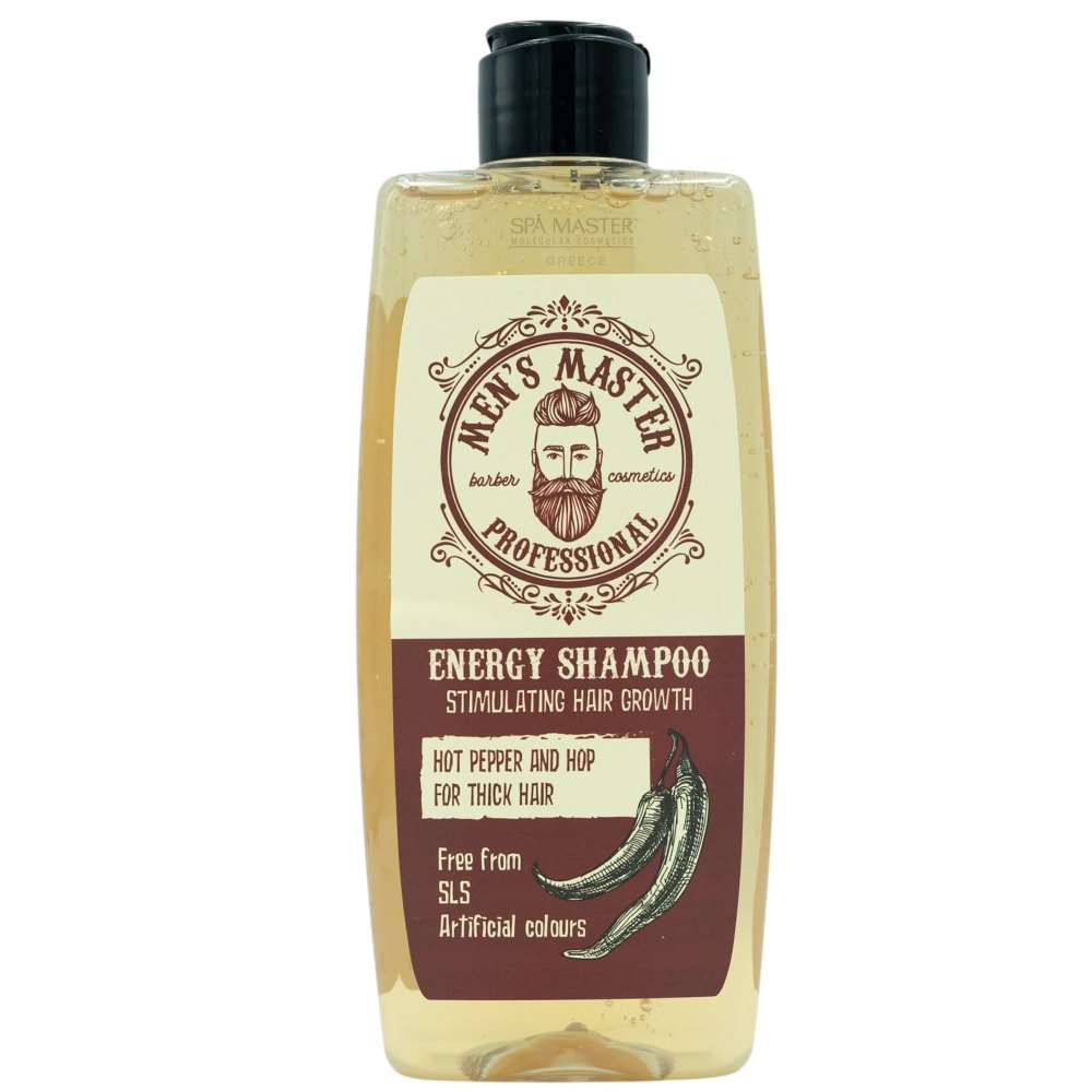 MEN'S MASTER Energy Shampoo 260ml – Τονωτικό Σαμπουάν κατά της Τριχόπτωσης & της Αραίωσης