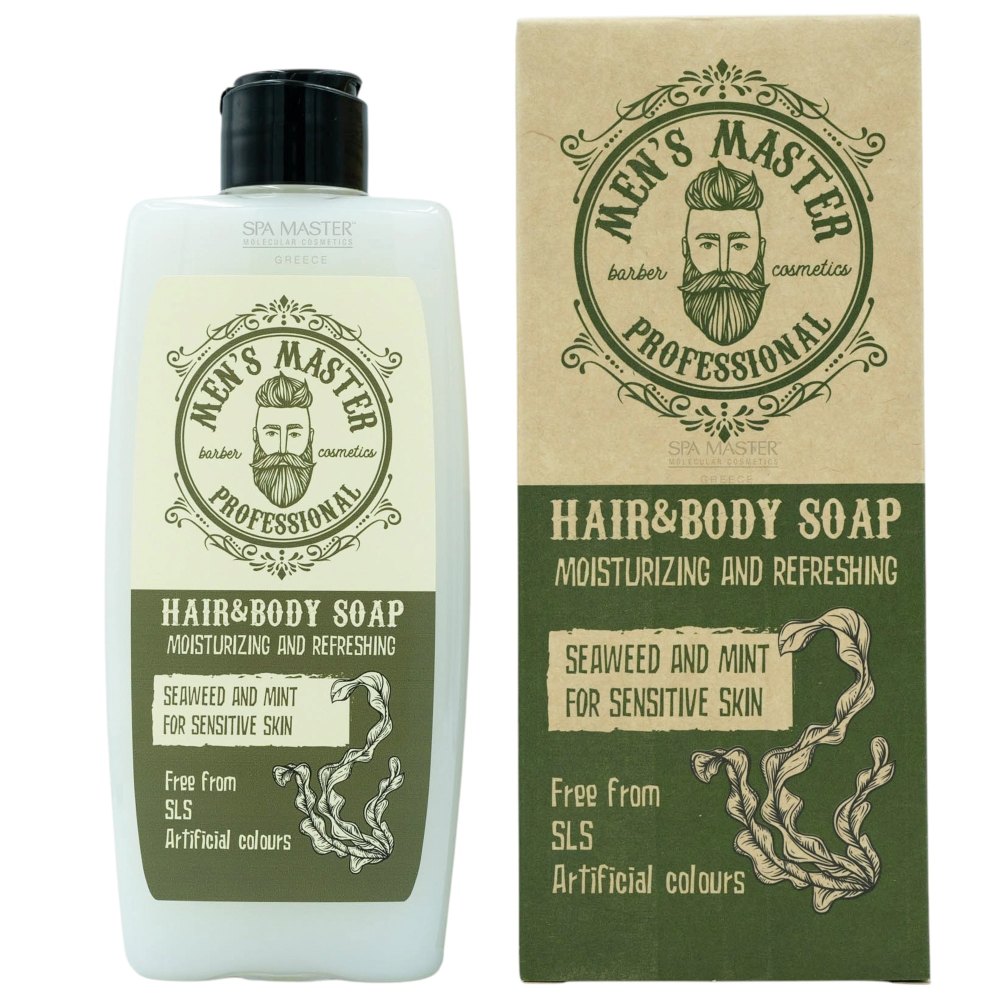MEN'S MASTER Hair & Body Soap Seaweed and Mint 260ml – Σαπούνι 2 σε 1 για Μαλλιά & Σώμα