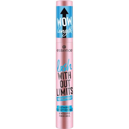essence lash WITHOUT LIMITS Αδιάβροχη Extreme Μάσκαρα Μήκους & Όγκου 03 Black Waterproof 13ml