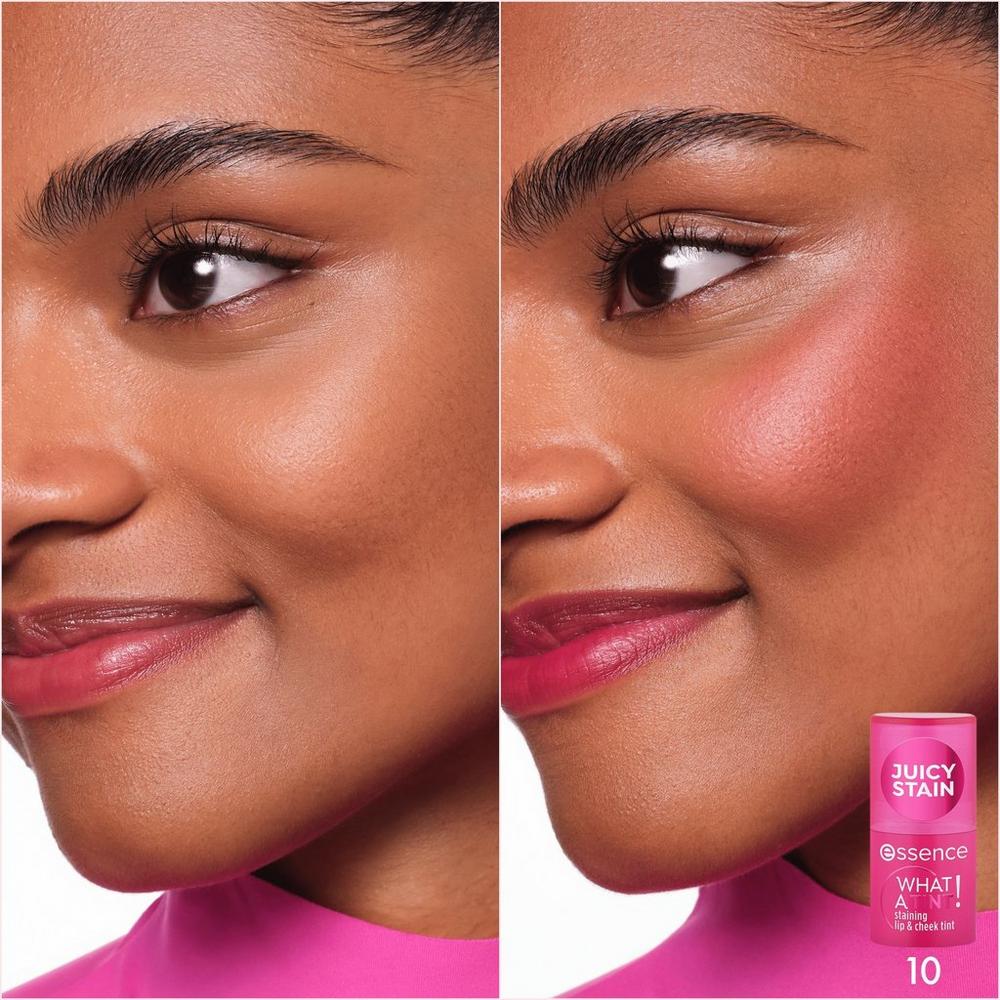 essence WHAT A TINT! Staining Lip & Cheek Tint Stick 10 Raspberry Vibes